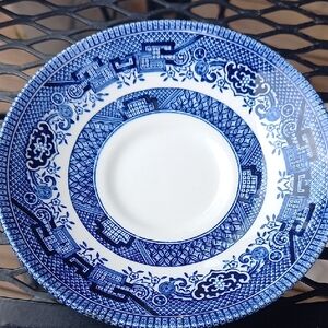 CHURCHILL - Blue and White Porcelain Saucer - 5 1/2"